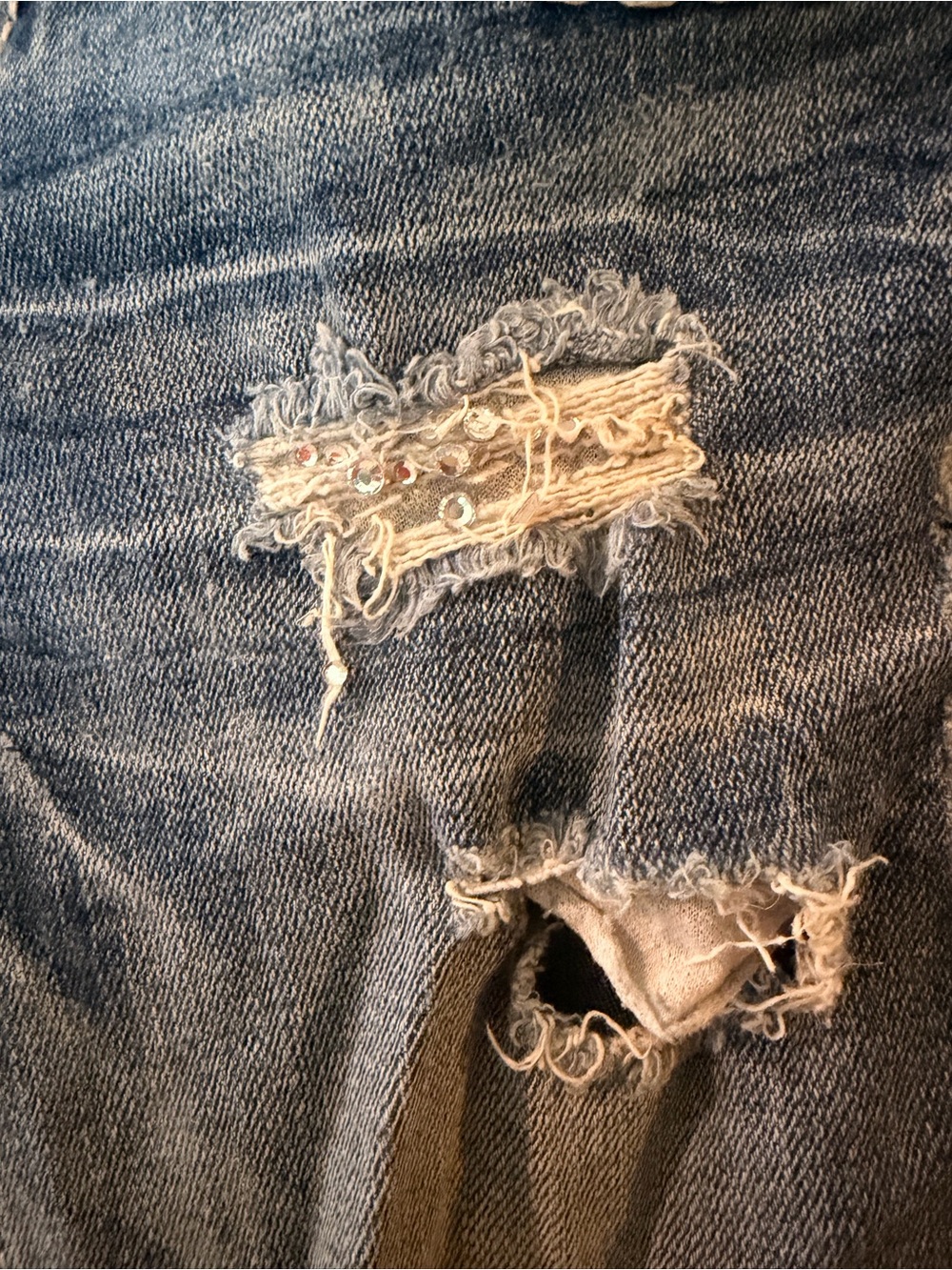 Miss Me Distressed Bootcut Jeans - Light Blue Denim - Picture 7 of 8